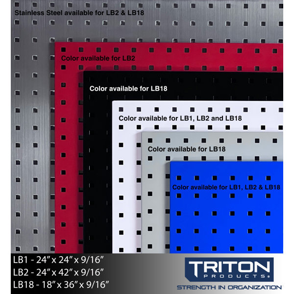 Triton Products Square Hole Pegboards 6"H x 21"W Kit Wayfair